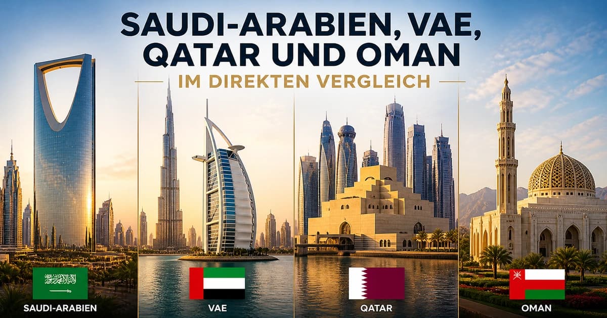 Bevölkerungsstruktur im Golf: Saudi-Arabien, VAE, Qatar und Oman im direkten Vergleich Bevölkerungsstruktur im Golf: Saudi-Arabien, VAE, Qatar und Oman im direkten Vergleich